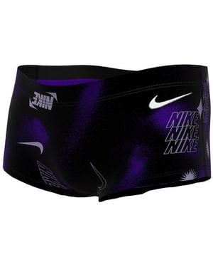 Nike Hydrastrong Multi Print Square Leg Brief - Blue