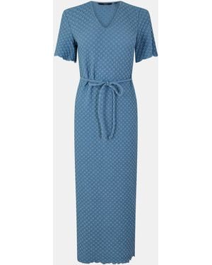 Vero Moda Bubble V A-Line Dress - Blue