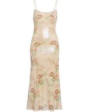 Bardot Adoni Sequin Mesh Midi Dress - White