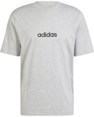 adidas Essentials Single Jersey Logo T-Shirt - Grey