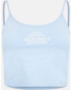 Jack Wills Roseberry Strap Vest Ladies - Blue