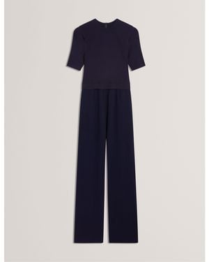 Ted Baker Knit Top Jumpsuit - Blue