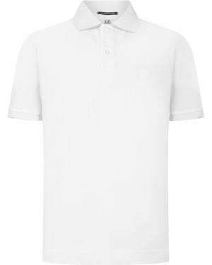 CP COMPANY METROPOLIS Short Sleeve Polo Shirt - White