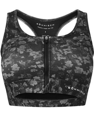 Röhnisch Zip Non Wired High Impact Sports Bra - Black