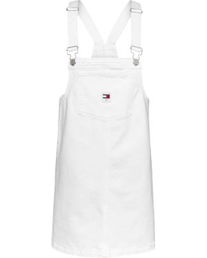 Tommy Hilfiger Pinafore Denim Dress - White