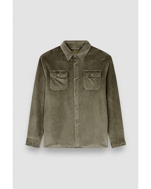 Paul & Shark Corduroy Relaxed Fit Overshirt - Green