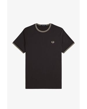Fred Perry Twin Tipped T-Shirt - Black