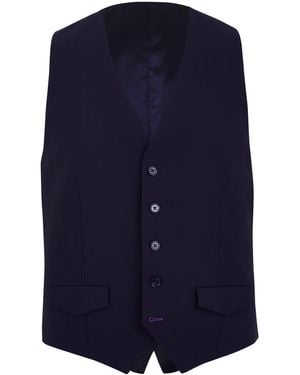 Without Prejudice Kilburn Slim Fit Waistcoat - Blue