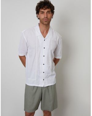 Threadbare Short-Sleeve Bowling Shirt - Grey