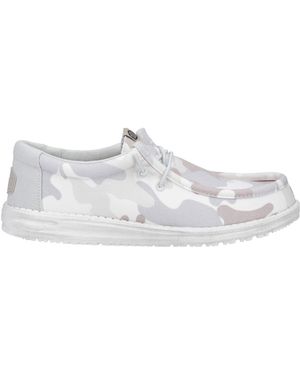 HEYDUDE Wally Washed Camo Shoe - White