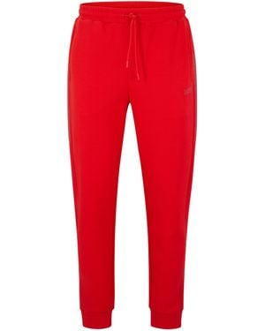 BOSS Hadiko Diamond Diamond-Textured Closed Hem Jersey Joggers