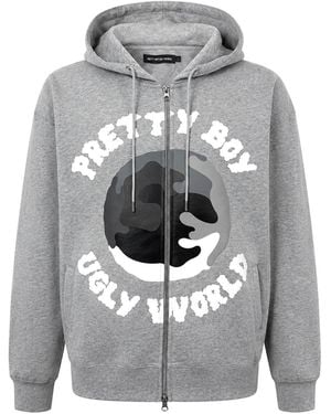 PRETTY BOY UGLY WORLD Pbuw Zip Hoodie - Grey