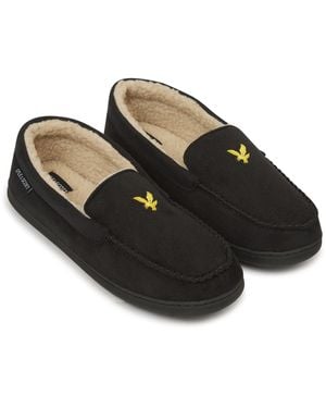 Lyle & Scott Moccasin Slippers - Black