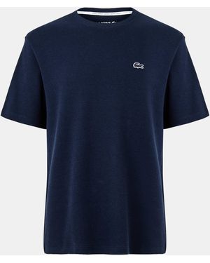 Lacoste Waffle Short Sleeve Pyjama Top - Blue