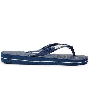 Havaianas Logo Filete Flip Flops - Blue