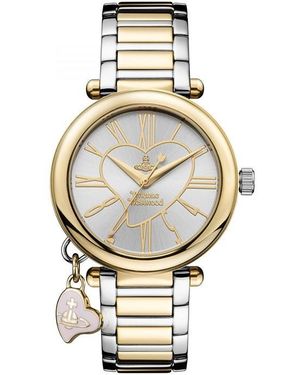 Vivienne Westwood Ladies Two-Tone Orb Watch - Metallic