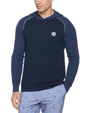 Original Penguin Pg Heritage Textured Knitted Crew Neck Jumper - Blue