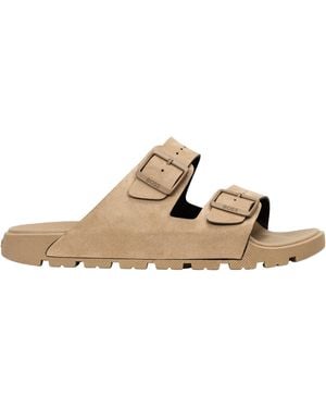 BOSS Sandals With Emed Logo Detail And Adjustable Straps (Surfley) - Natural