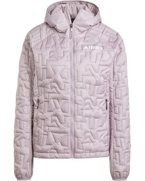 adidas Terrex Xperior Primaloft Insulated Hooded Long Sleeve Waterproof Jacket - Purple