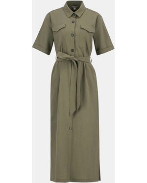 Barbour Nicole Belted Shirt Dress - Green