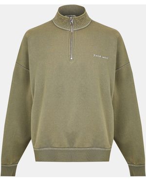 Jack Wills Quarter-Zip Fleece - Green
