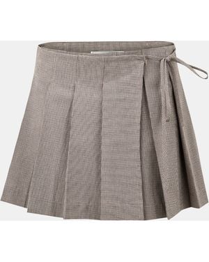 Jack Wills Pleated Mini Skirt - Grey