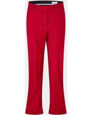 McQueen Alex Straight Leg Trousers - Red