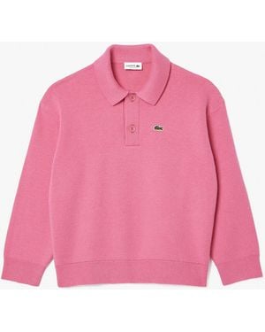Lacoste Long Sleeve Polo Shirt - Pink