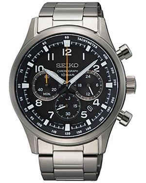 Seiko Chronograph Quartz Analogue Watch - Metallic
