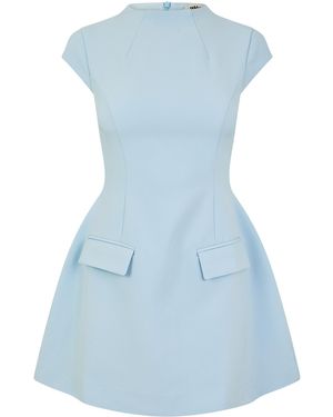 Odd Muse Cap Sleeve Mini Dress - Blue