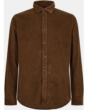 Peter Werth Long Sleeve Plain Shirt - Brown