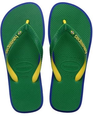 Havaianas Brazil Twist Flip Flops - Green