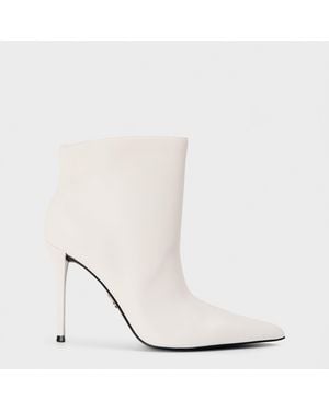 Steve Madden Sentinel Ankle Heeled Boots - White