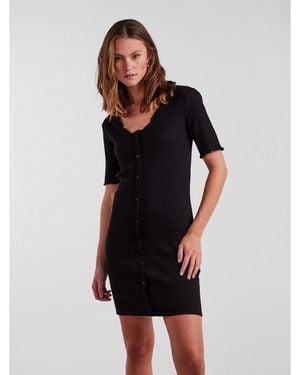 Pieces Nukisa V-Neck Mini Dress - Black