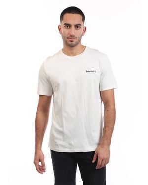 Timberland Small Linear Logo Print T-Shirt - White