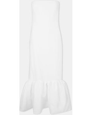 Odd Muse Ultimate Muse Strapless Peplum Hem Midi Dress - White