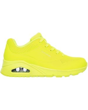 Skechers Durabuck Lace Up Classic Low-Top Trainers - Yellow