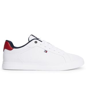 Tommy Hilfiger Leather Low-Top Trainers - White