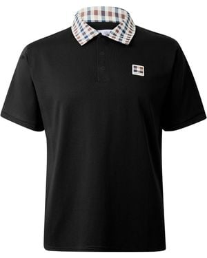Aquascutum Aquact Check Collr P Sn64 - Black
