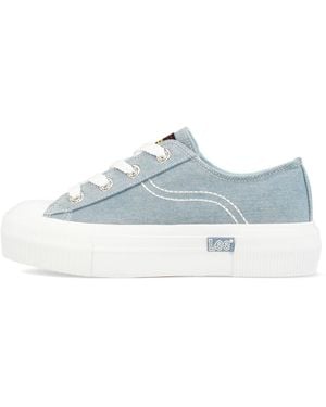 Lee Jeans Isla Low Canvas Trainers - Blue