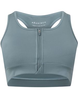 Röhnisch Zip Non Wired High Impact Sports Bra - Blue