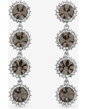 Jon Richard Diamond Statement Drop Earrings - White