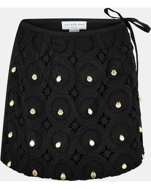 Never Fully Dressed Shell Mini Skirt - Black