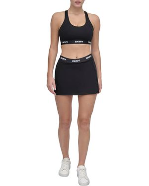 DKNY Logo Elastic Compression Skort - Black