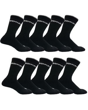 Donnay Crew 10 Pack Sports Socks Lddies - Black