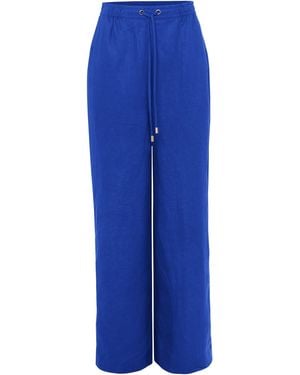 Phase Eight Lolita Drawstring Linen Trouser - Blue