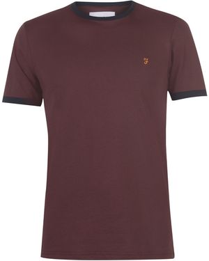 Farah Groves Ringer T Shirt - Purple