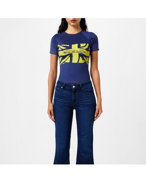 Sinead Gorey Union Jack Screen Printed T-Shirt - Blue