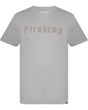Firetrap Large Logo T-Shirt - Grey