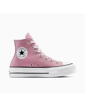 Converse Chuck Taylor All Star Lif Canvas High-Top Trainers - Pink